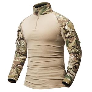 ReFire Gear Heren Camouflage Combat Tactical Shirt Katoen Camo Multicam CP Militair Uniform Lange Mouw T-shirt M Capri