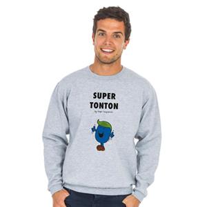 Monsieur Madame Herensweater - SUPER TONTON 3 XS heide grijze kleur