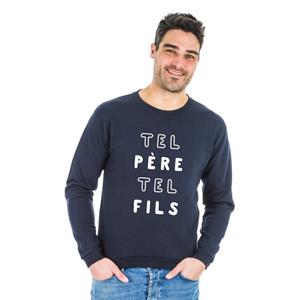 Ma Petite Tribu Herensweater - ZOALS VADER ZOALS SON 2 MPT XS marineblauwe kleur