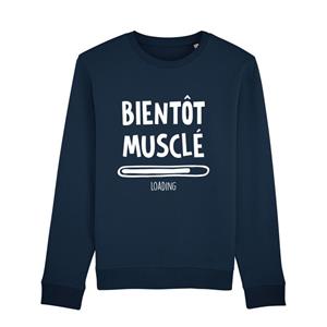 Enkr Sweat Homme - BIENTÔT MUSCLÉ XS marineblauwe kleur