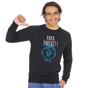 Monsieur Madame Herensweatshirt - PERFECTE DAD XS zwart