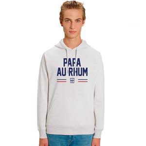 Ma Petite Tribu Herensweater met capuchon - PAPA AU RUM XS vuilwit