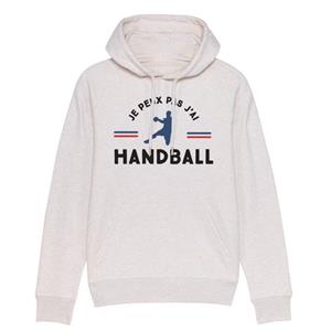 Enkr Hoodie IK KAN NIET IK HEB HANDBAL XS vuilwit