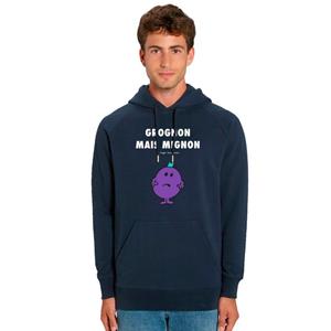 Monsieur Madame Herensweater met capuchon - GROOPY BUT CUTE 2 XS marineblauwe kleur