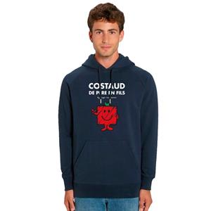 Monsieur Madame Herensweater met capuchon - STERK VAN VADER OP ZOON XS marineblauwe kleur