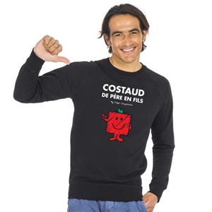 Monsieur Madame Herensweater - STERK VAN VADER OP ZOON XS zwart