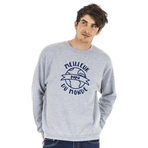 Ma Petite Tribu Herensweatshirt - BESTE VADER TER WERELD XS heide grijze kleur