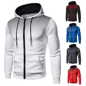 School&Office Love Heren Zip Up Hoody Effen Hoodie Rits Sport Jumper Capuchon Jas Warme Jas M wit