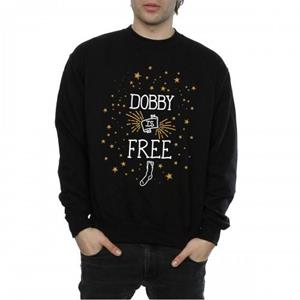 Harry Potter Mens Dobby Is Free Cotton Sweatshirt L zwart