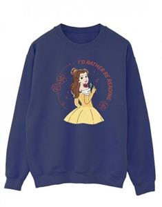 Disney Heren Belle en het beest, ik zou liever lezen sweatshirt L wit