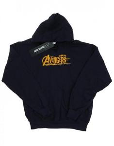 Marvel Heren Avengers Infinity War Oranje Logo Hoodie L wit