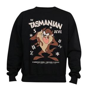 Looney Tunes Heren Tasmaanse Duivel Vintage Katoenen Sweatshirt L wit