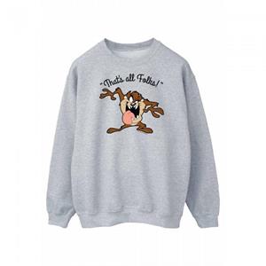 Looney Tunes Heren That's All Folks Taz-sweatshirt L wit