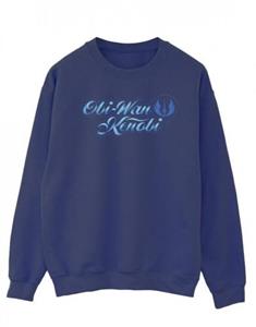 Star Wars Mens Obi-Wan Kenobi Ribbon Font Sweatshirt S wit