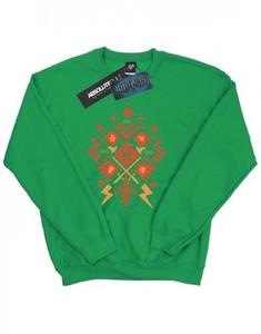Harry Potter Mens Christmas Fair Isle Sweatshirt L wit