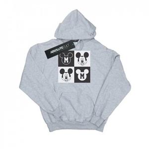 Disney Heren Mickey Mouse lachende vierkanten hoodie S wit