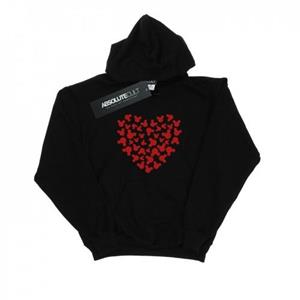 Disney Heren Mickey Mouse hart silhouet hoodie XL wit