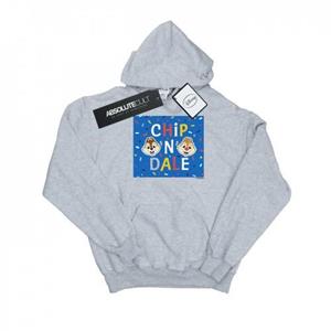Disney Chip N Dale herenhoodie met blauw frame L wit