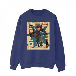 Disney Heren Big Hero 6 Baymax Hiro Krant Sweatshirt L wit