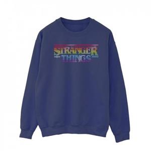 Pertemba FR - Apparel Netflix Heren Stranger Things Rainbow Dot Logo Sweatshirt L wit
