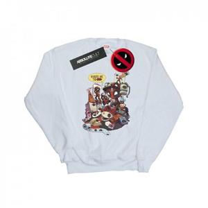 Marvel Deadpool Merchandise Royalty's-sweatshirt voor heren S wit