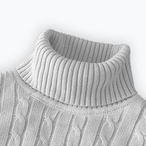 King Billion Heren coltrui effen kleur hoge hals trui gebreide truien casual elastische sweatwear heren herfst winter S zwart