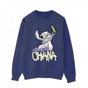Disney Lilo en Stitch Ohana Graffiti-sweatshirt voor heren L wit