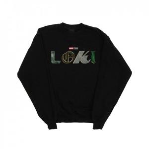 Marvel Loki-logo herensweatshirt L zwart