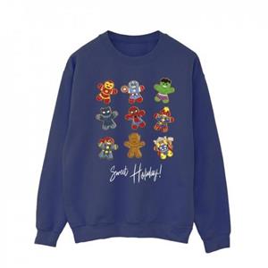 Marvel Heren Gingerbread Avengers Sweatshirt L marineblauwe kleur