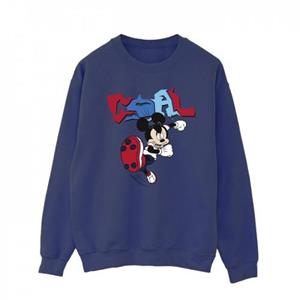 Disney Heren Mickey Mouse Goal Striker Pose Sweatshirt L wit