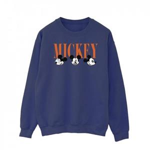 Disney Heren Mickey Mouse Gezichten Sweatshirt L wit