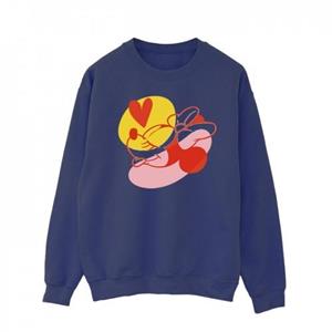 Disney Heren Minnie Mouse Tong Hart Sweatshirt L wit