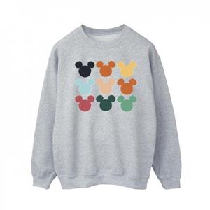 Disney Heren Mickey Mouse hoofden vierkant sweatshirt XXL marineblauwe kleur
