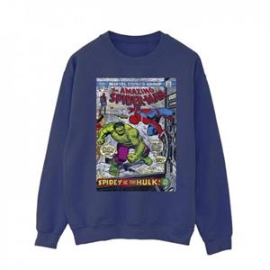 Marvel Spider-Man VS Hulk Cover-sweatshirt voor heren L wit
