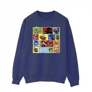 Star Wars heren komische tekening montage sweatshirt L wit