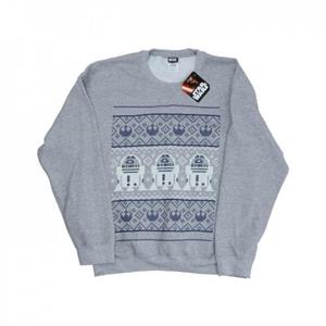 Star Wars Kerst R2-D2 Fair Isle-sweatshirt voor heren L grijs