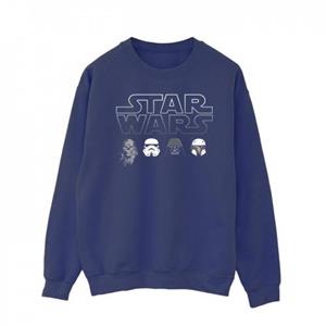 Star Wars Mens Character Heads Sweatshirt L wit