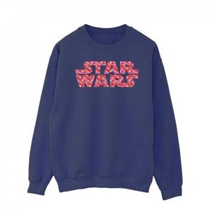 Star Wars Mens Heart Logo Sweatshirt L wit