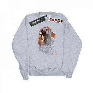 Star Wars Mens The Last Jedi Poe Dameron Brushed Sweatshirt L grijs