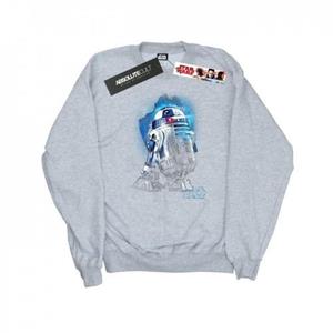 Star Wars Heren The Last Jedi R2-D2 geborsteld sweatshirt L grijs