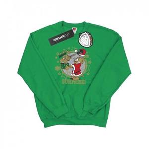 Tom And Jerry Tom en Jerry Heren kerstverrassingssweatshirt L wit