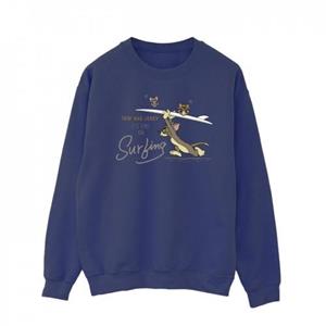 Tom And Jerry Mens It´s Time For Surfing Sweatshirt L wit