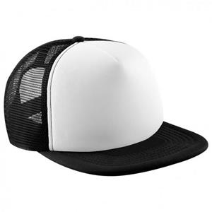 Beechfield vintage effen truckerpet met snapback (pak van 2) One Size limoengroene kleur/wit