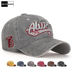 NORTHWOOD Katoenen zonnehoeden Dames Heren Baseballpetten Snapback Hip Hip Patroon Dad Hat Damespet 55-60 cm zwart