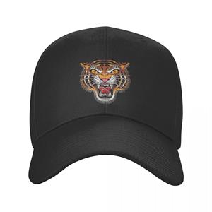 91460000MABYFHJN57 Mode Gotische Traditionele Tattoo Tijger Hoofd Baseball Cap Unisex Vrouwen Ademende Vader Hoed Prestaties Snapback Caps Trucker Hoeden Adjustable Cap