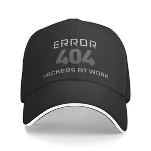 91530102MAC2AA7079 Gepersonaliseerde fout 404 hackers op het werk baseball cap unisex vrouwen ademende computer geek programmeur papa hoed streetwear Baseball Cap