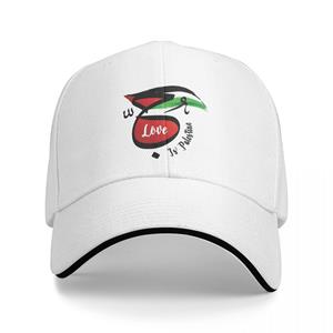91460000MABYFHJN57 Liefde is Palestina met Arabische kalligrafie Palestijnse vlag Ontwerp Gratis Palestina Hoed Pet Gepersonaliseerde Vizier Winddichte Hoed one size