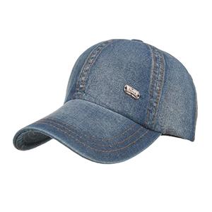 Queeniec Nieuwe trend iron standard denim baseball pet heren en dames mode retro katoen vissen paardrijden trip hip-hop paar sport hoed Adjustable