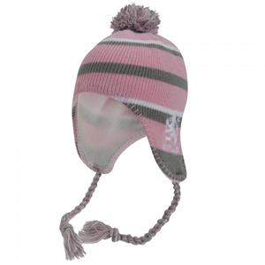 Childrens/Kids Scotland Peruaanse winter thermische bobbelhoed met kwastjes One Size grijs/roze
