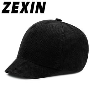 ZEXIN Hoed Eendentongpet met korte rand Corduroy baseballpet Herfst en winter Outdoor Paardensportpet Veelzijdige casual pet 56-60cm geel